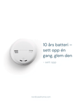 Smart Wi-Fi røykvarsler med 10-års batteri – Nordic Ease