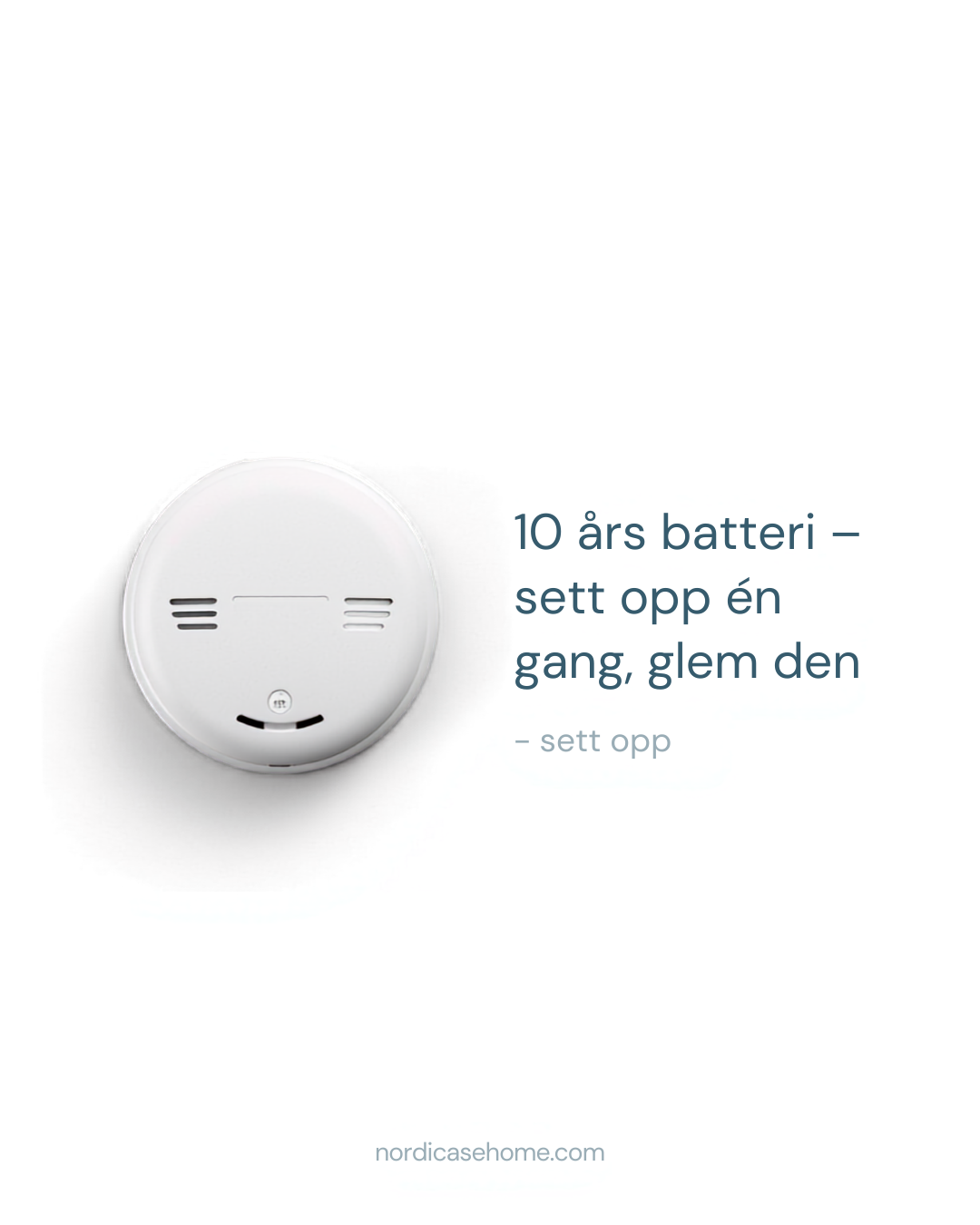 Smart Wi-Fi røykvarsler med 10-års batteri – Nordic Ease