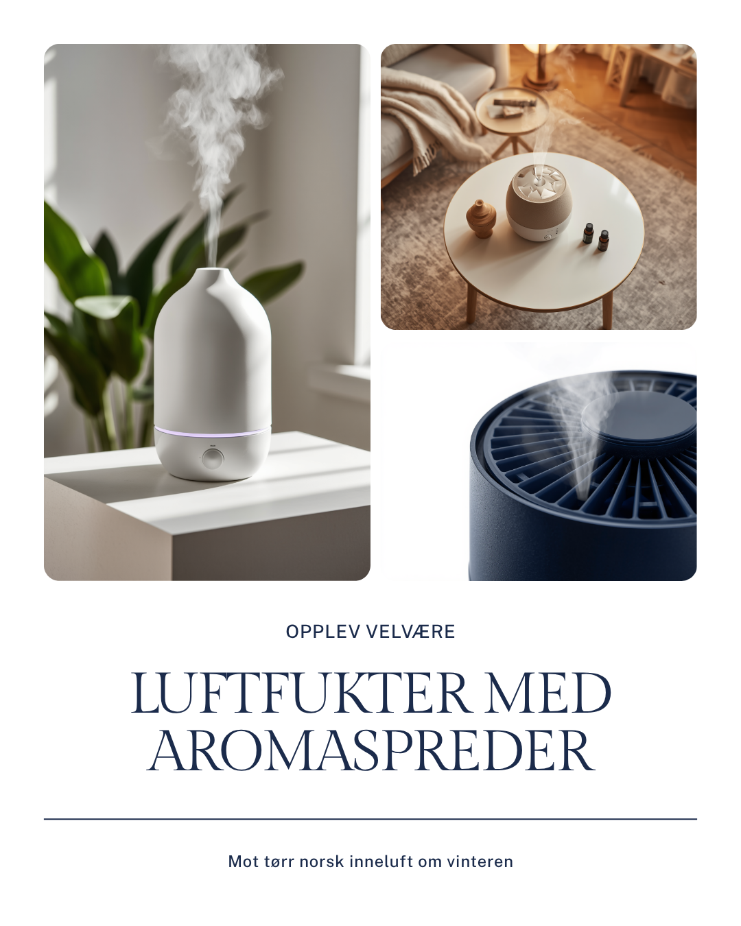 Luftfukter med aromaspreder – Nordic Ease