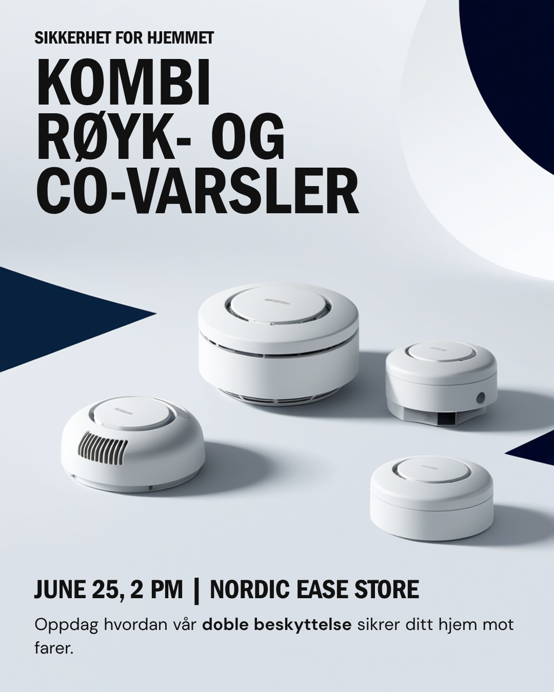 Kombi røyk- og CO-varsler – dobbel beskyttelse – Nordic Ease