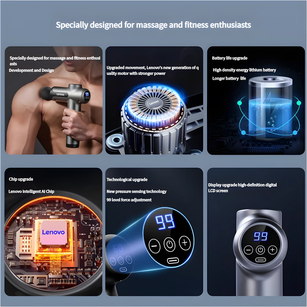 Lenovo Massage Gun - Nordic Ease