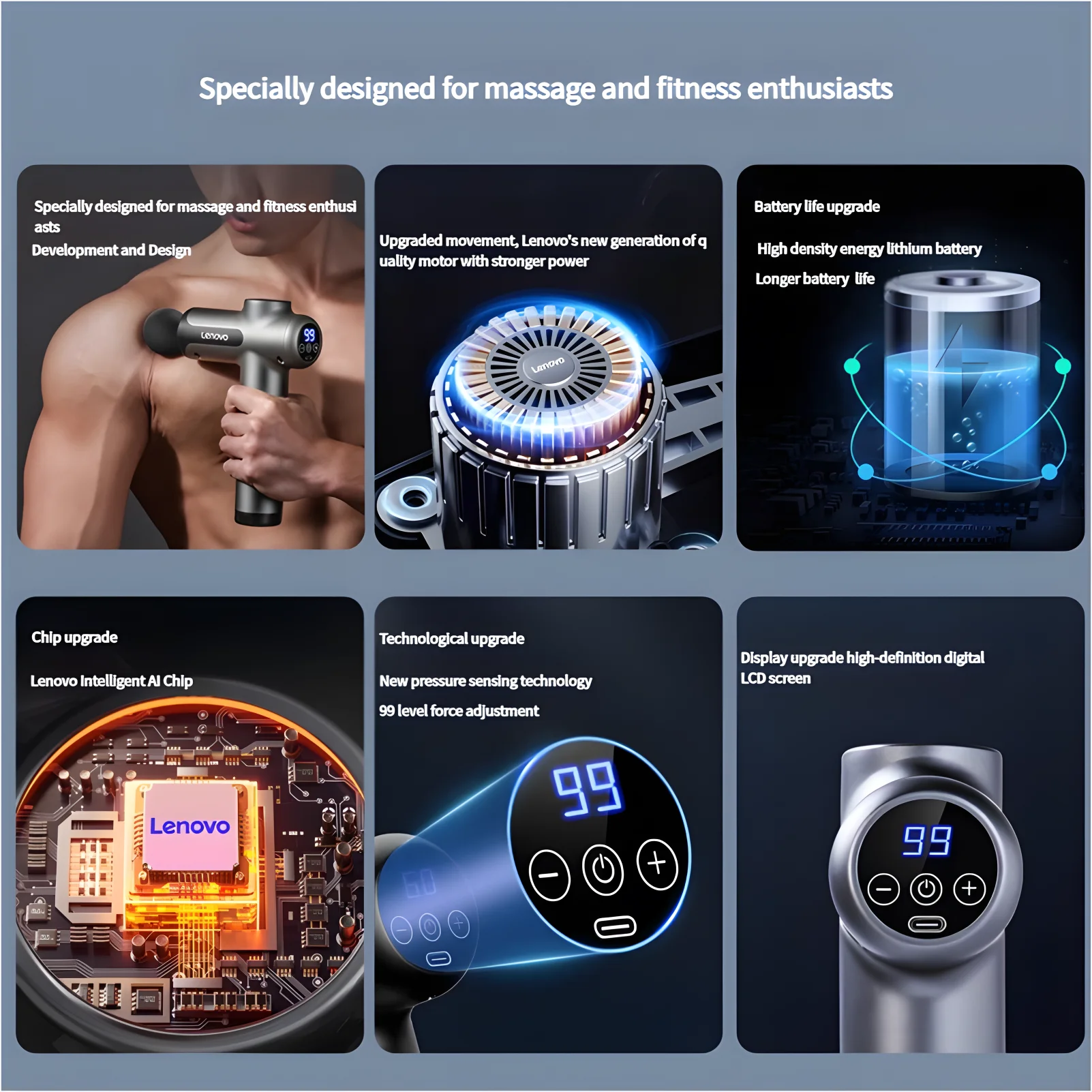 Lenovo Massage Gun - Nordic Ease